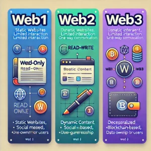 Web1, Web2, and Web3,